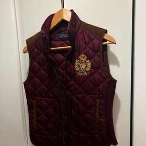 Polo by Ralph Lauren Maroon Quilted Vest